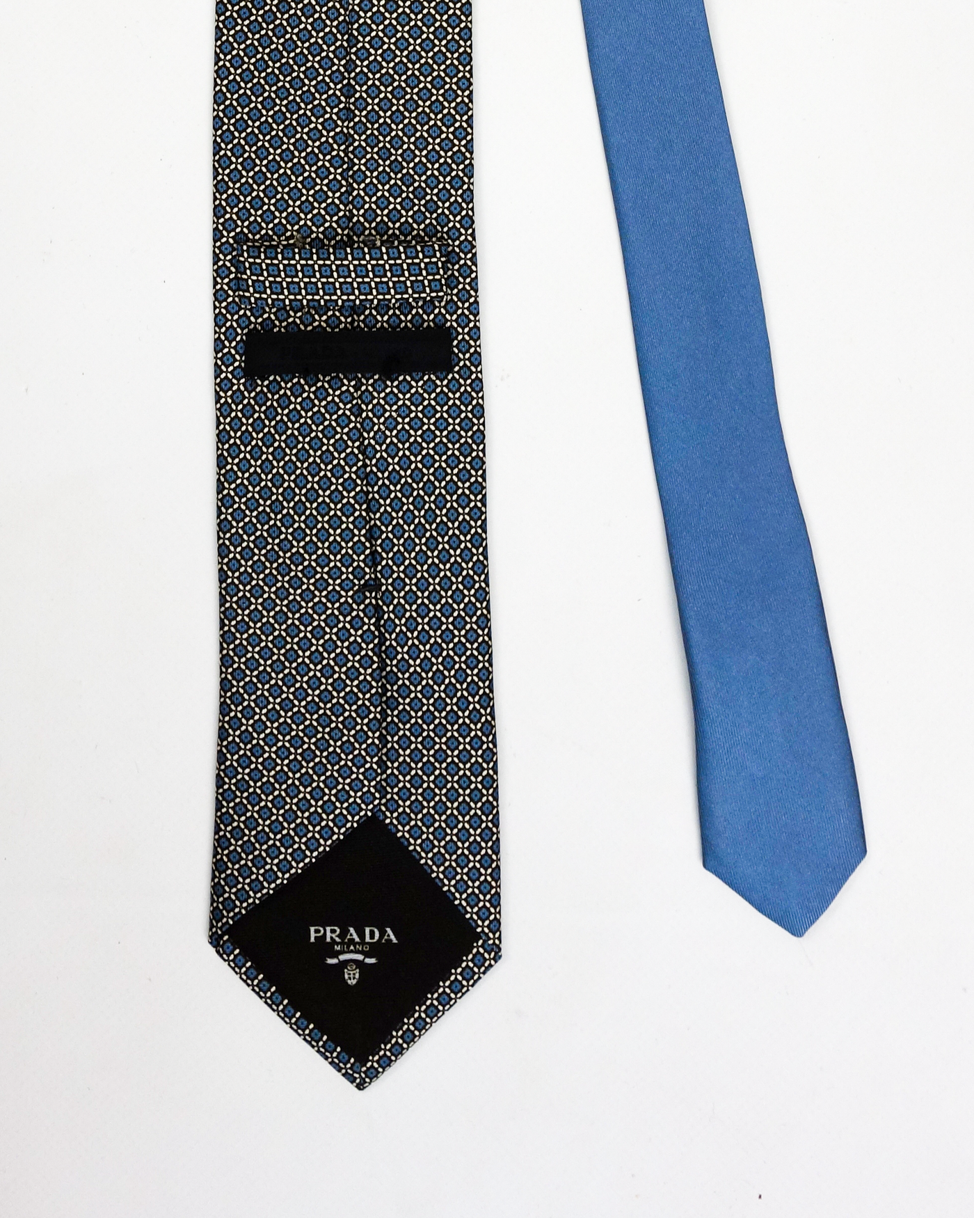 Prada 2-Tone Circles Silk Tie 2000's