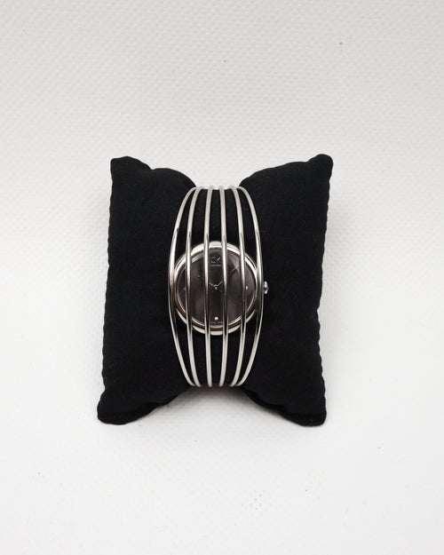Calvin Klein “Cage” Wire Cuff Metallic Watch 2000's