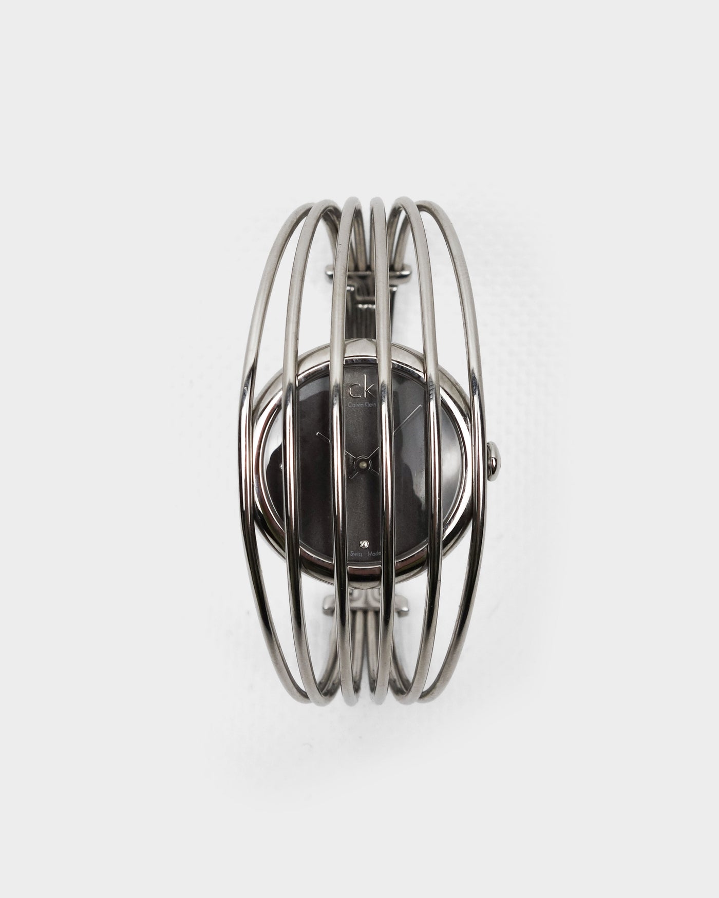 Calvin Klein “Cage” Wire Cuff Metallic Watch 2000's