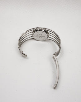 Calvin Klein “Cage” Wire Cuff Metallic Watch 2000's