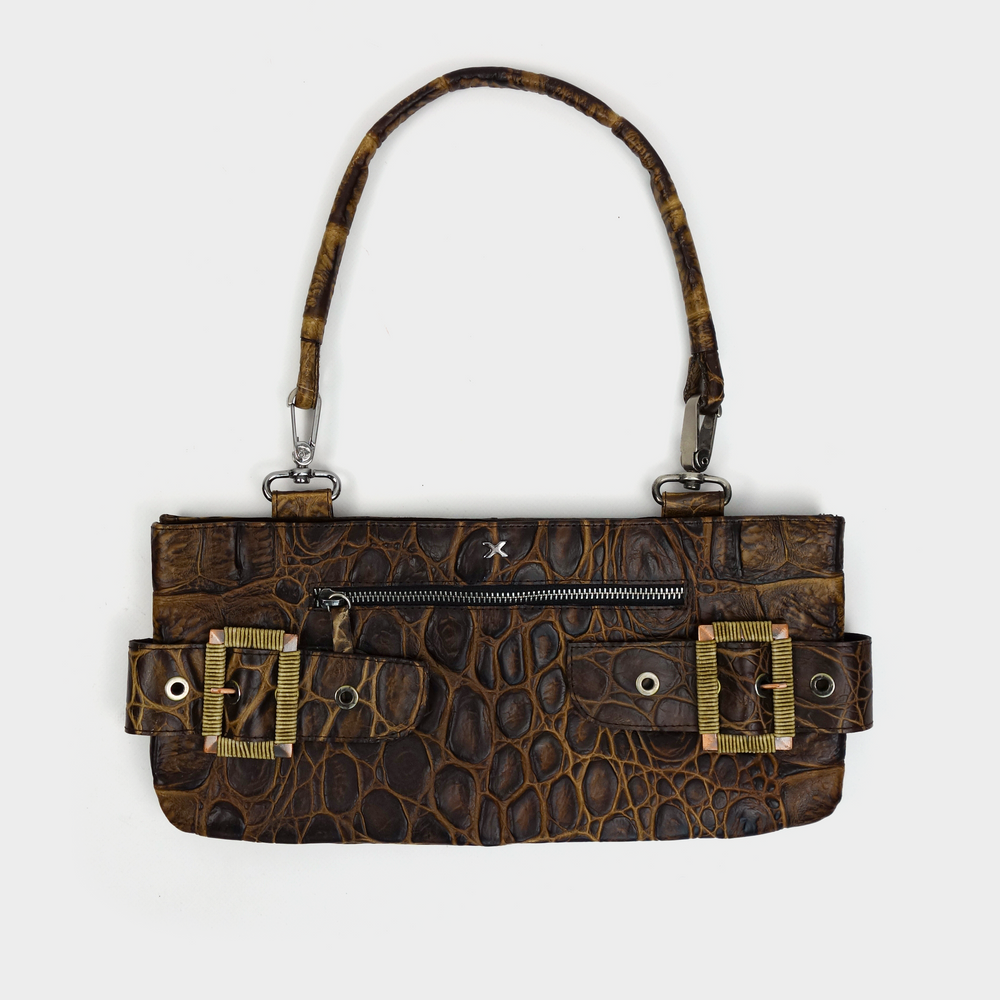 Muxart Cocodrile Texture Hand Bag 2000's