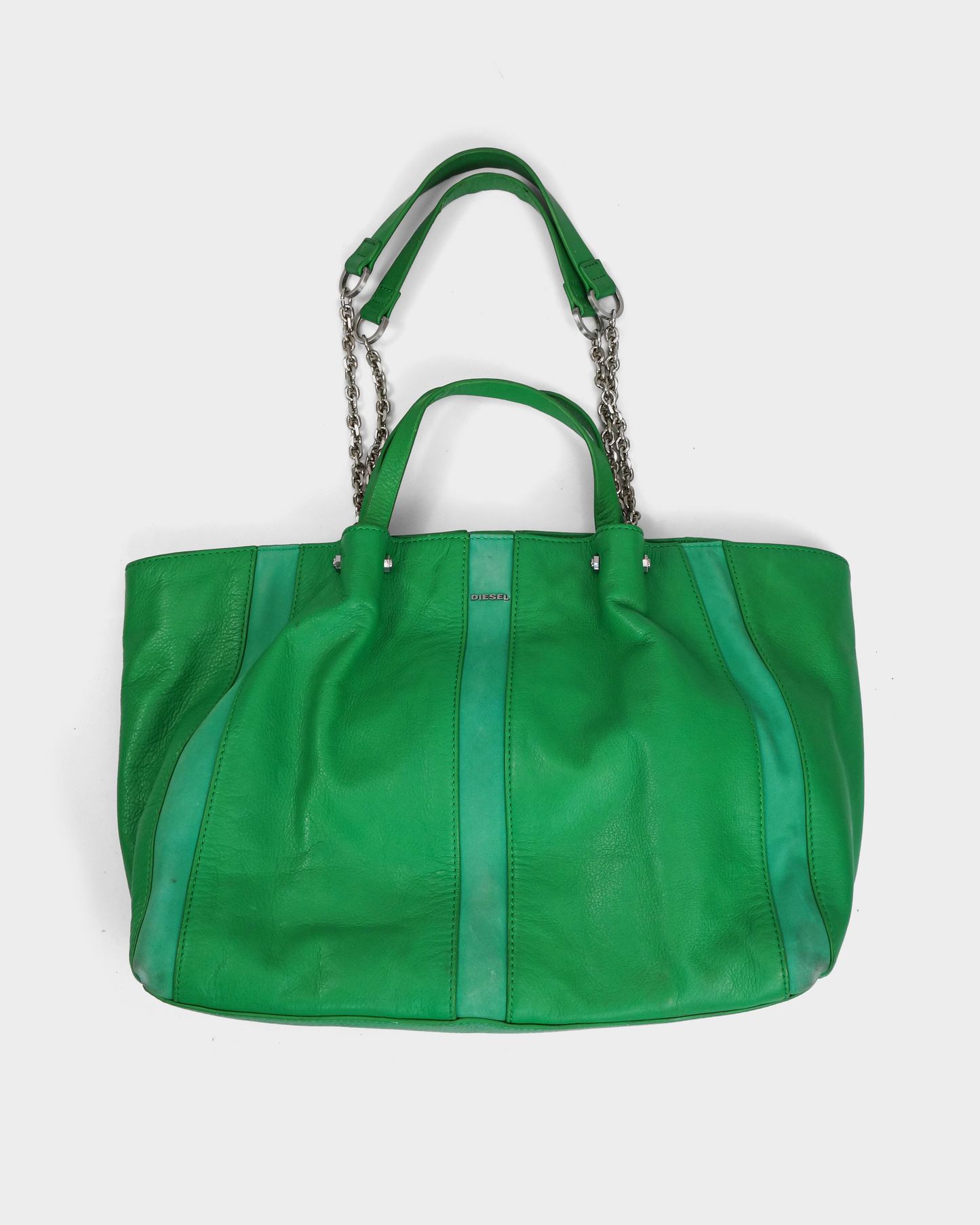 Diesel 2-Tone Green Leather Bag 2000's