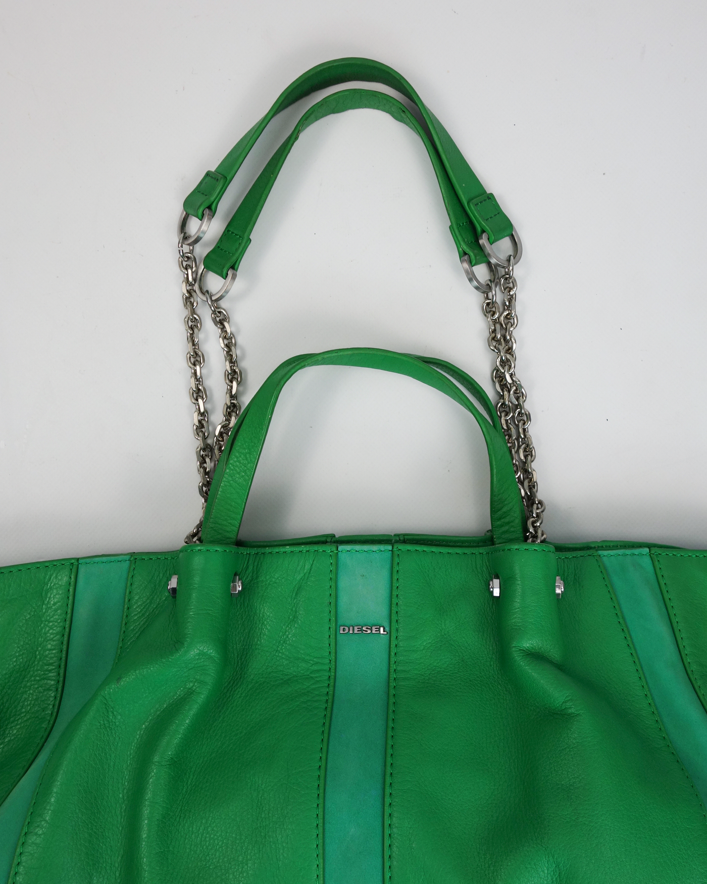 Diesel 2-Tone Green Leather Bag 2000's