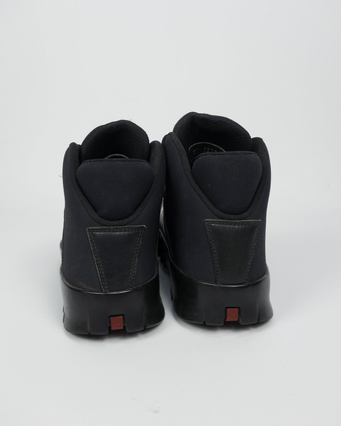 Prada Sport Black Leather Mid Boots 2000's