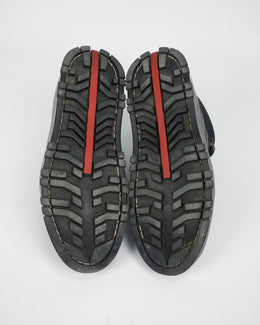 Prada Sport Black Leather Mid Boots 2000's