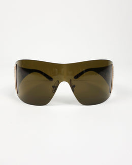 Jean Paul Gaultier Full Mask Smoked Sunglasses 2000's