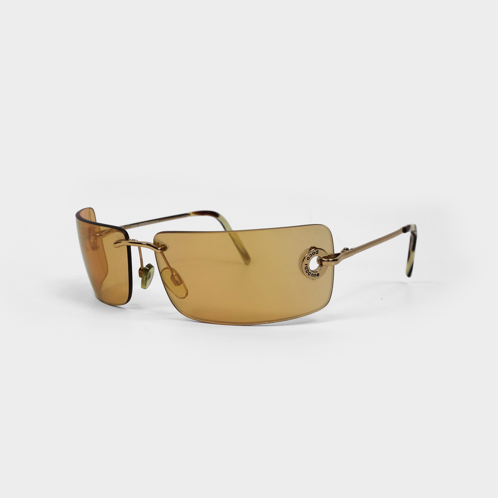 Paco Rabanne "Essence" Golden Frame Sunglasses 2000's