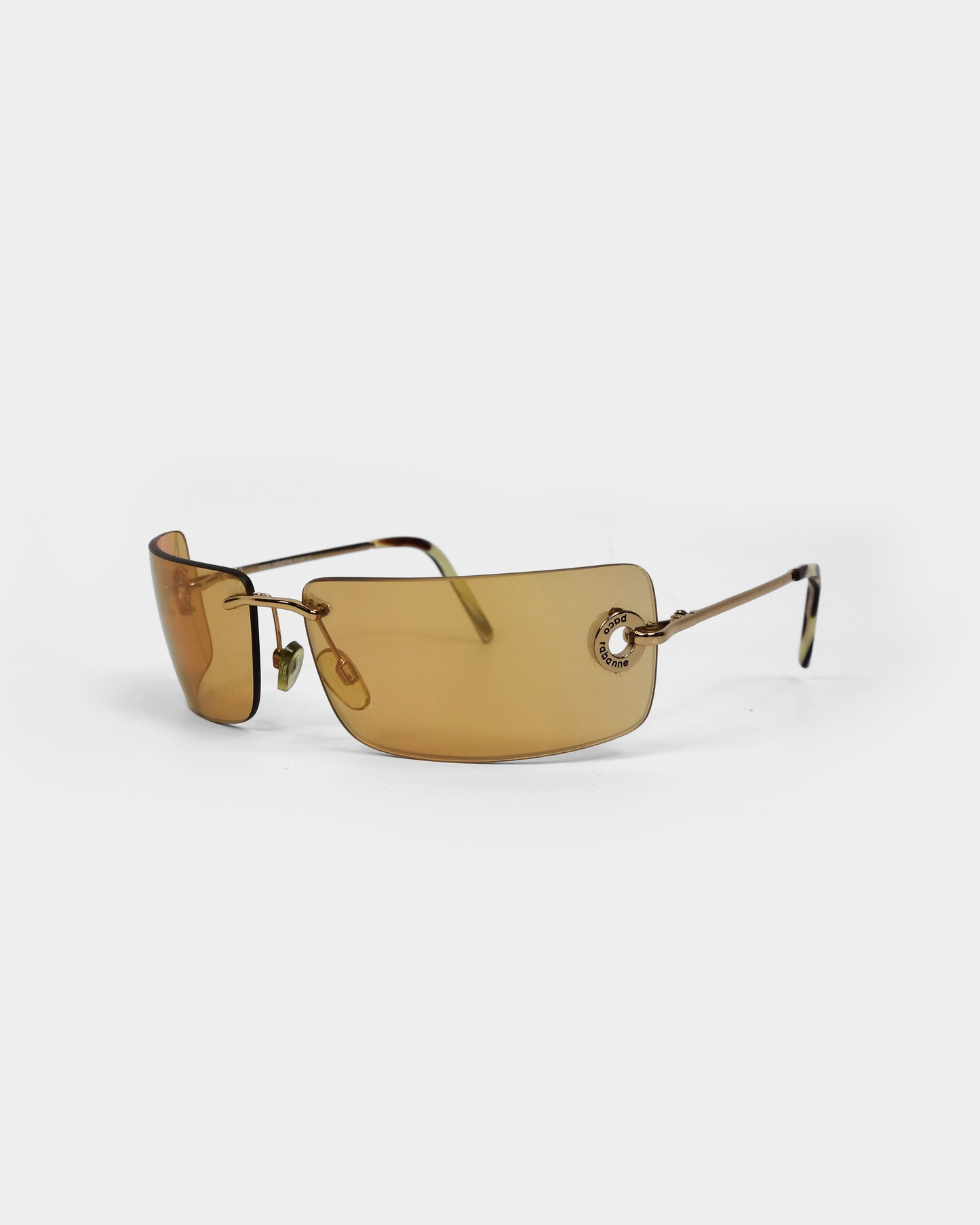 Paco Rabanne "Essence" Golden Frame Sunglasses 2000's