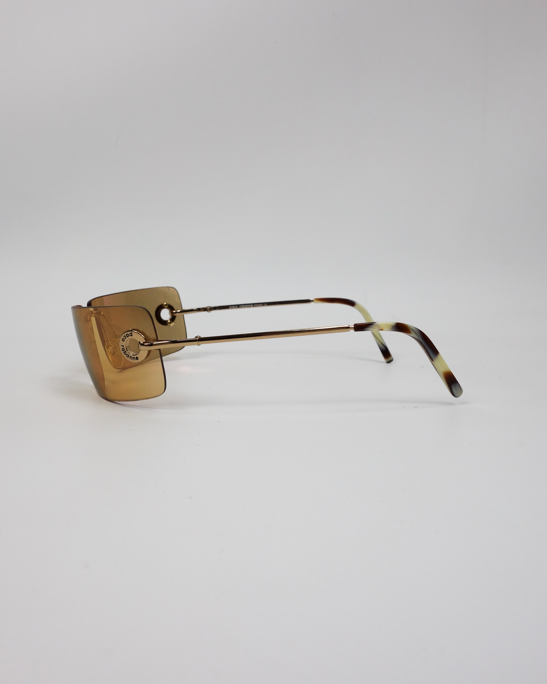 Paco Rabanne "Essence" Golden Frame Sunglasses 2000's