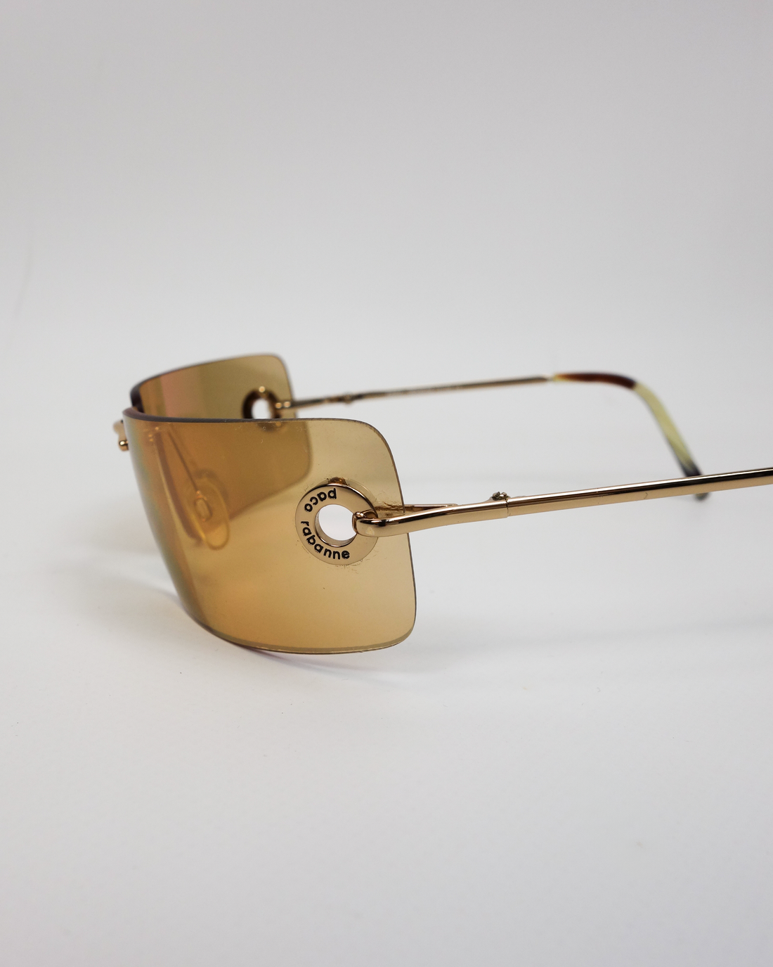 Paco Rabanne "Essence" Golden Frame Sunglasses 2000's