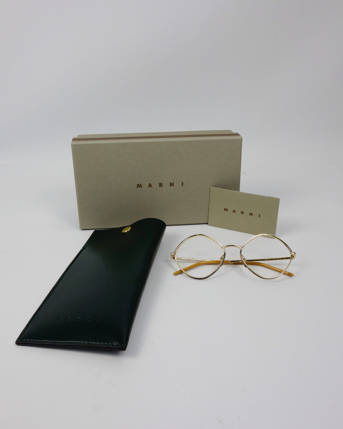 Marni Gold and Yellow Monture Glasses 2000's