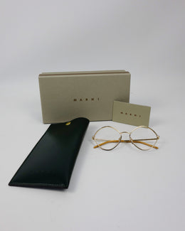 Marni Gold and Yellow Monture Glasses 2000's