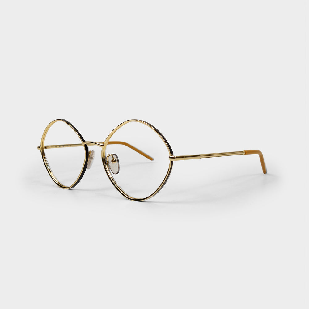 Marni Gold and Yellow Monture Glasses 2000's