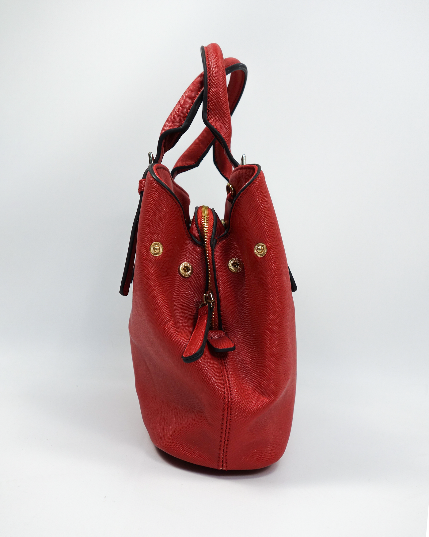 Mugler Textured Red Leather Bag 2000's