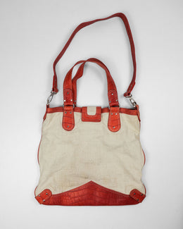 Kenzo Mesh + Leather Red Bag 2000's - Vintagetts