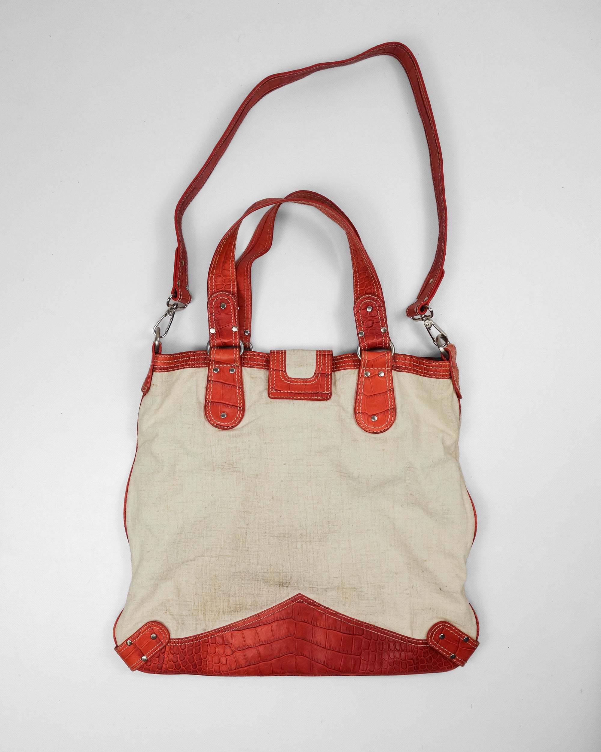 Kenzo Mesh + Leather Red Bag 2000's - Vintagetts