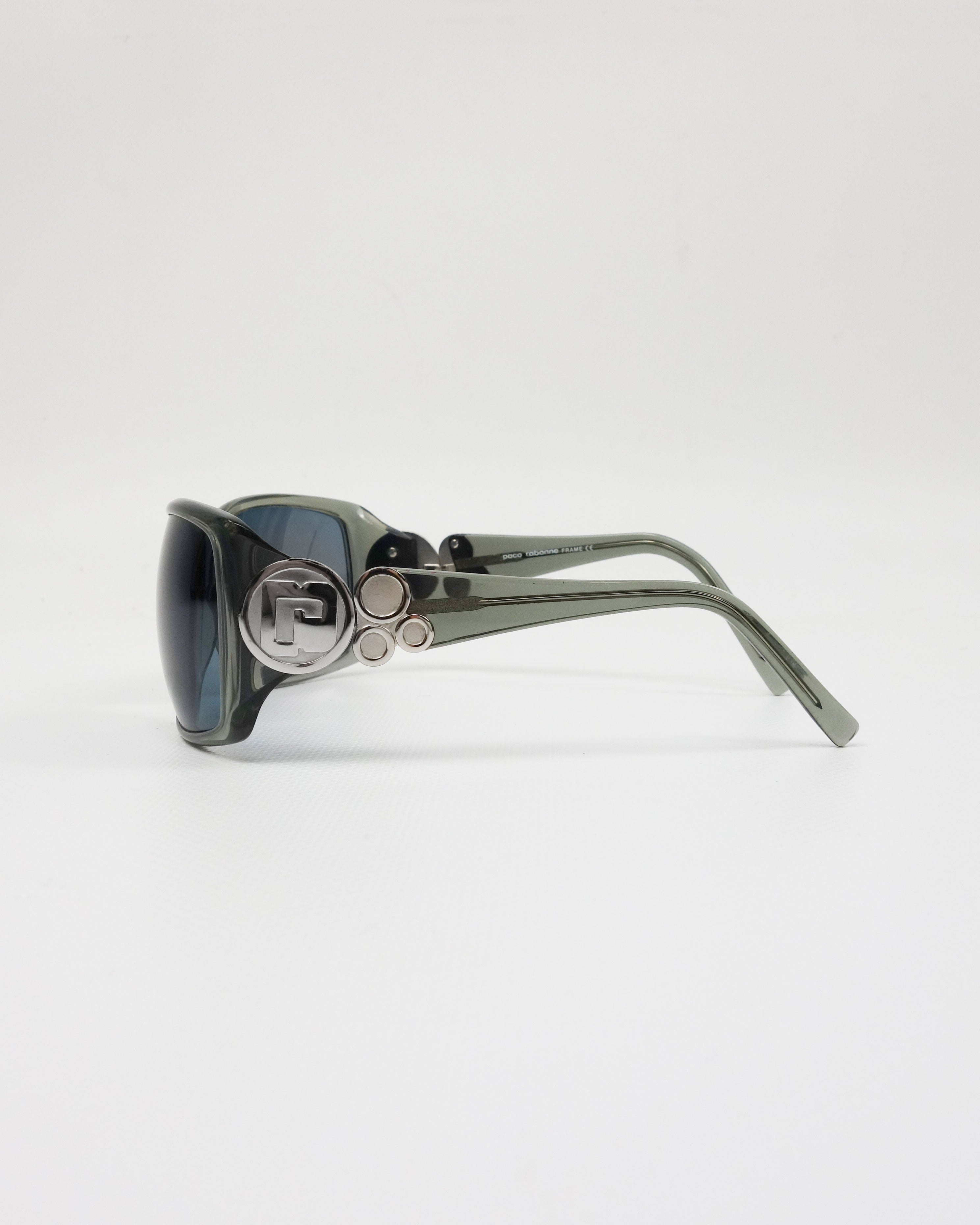 Paco Rabanne Green Frame Sunglasses 2000's