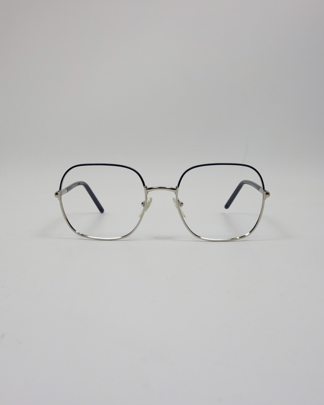 Prada Blue and Silver Monture Glasses 2000's