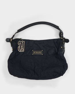 Versace Versus Black Nylon + Leather Bag 2000's