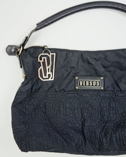Versace Versus Black Nylon + Leather Bag 2000's