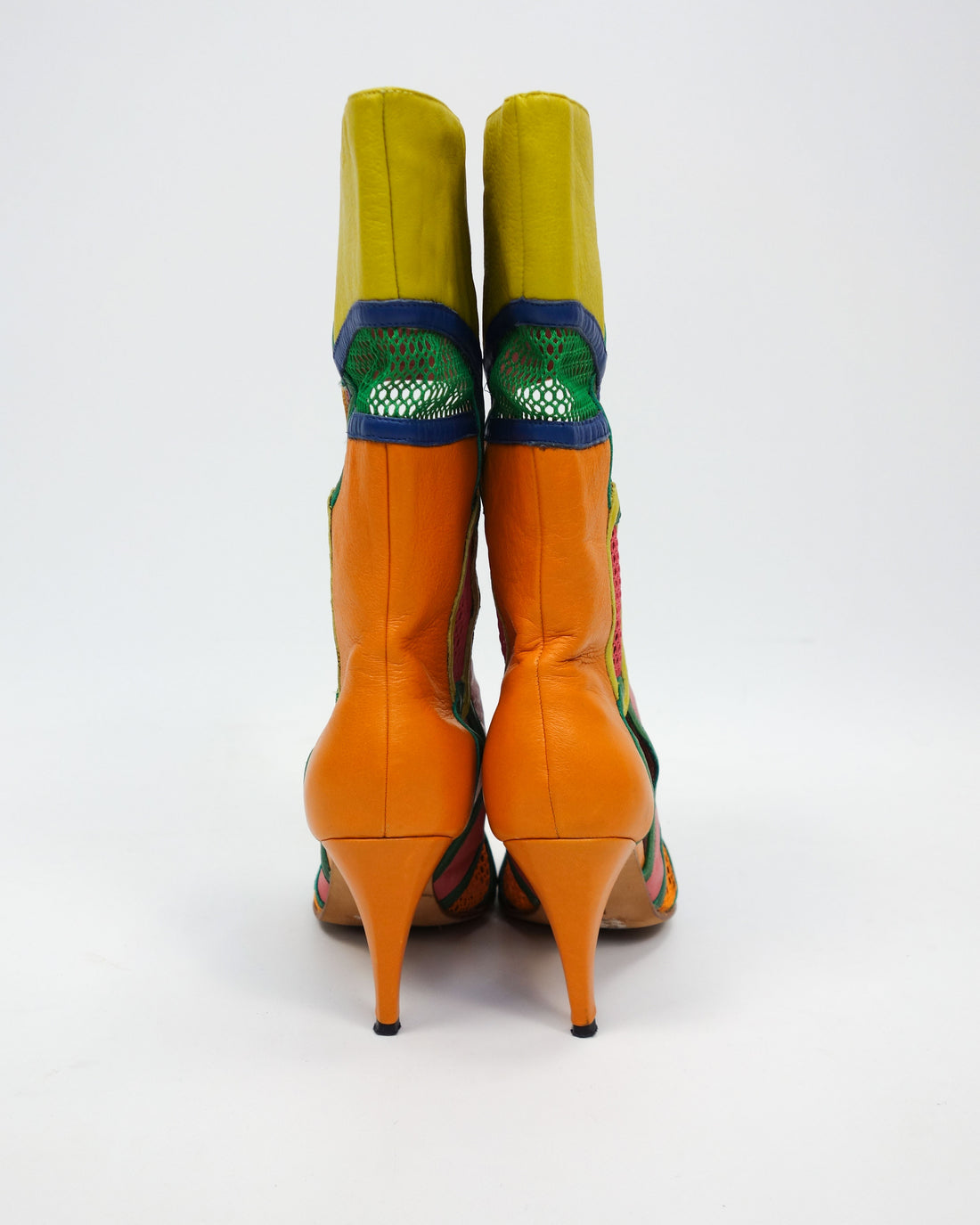 Diesel Multicolor High-Heeled Boots 1990's