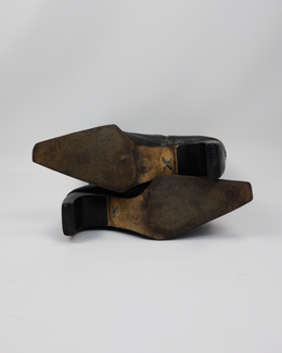 Muxart Black Cracked Leather Boots 2000's