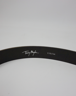 Thierry Mugler Brown Leather Fringes Belt 2000's