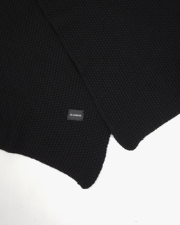 Jil Sander Black Wool Scarf 2000's