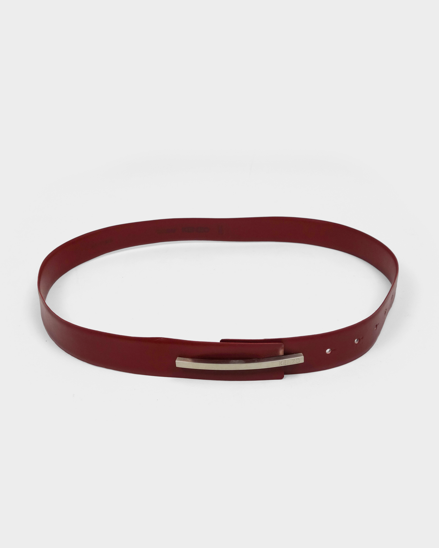 Kenzo Red Leather Thin Belt 1990's