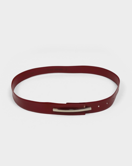 Kenzo Red Leather Thin Belt 1990's
