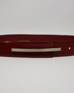 Kenzo Red Leather Thin Belt 1990's