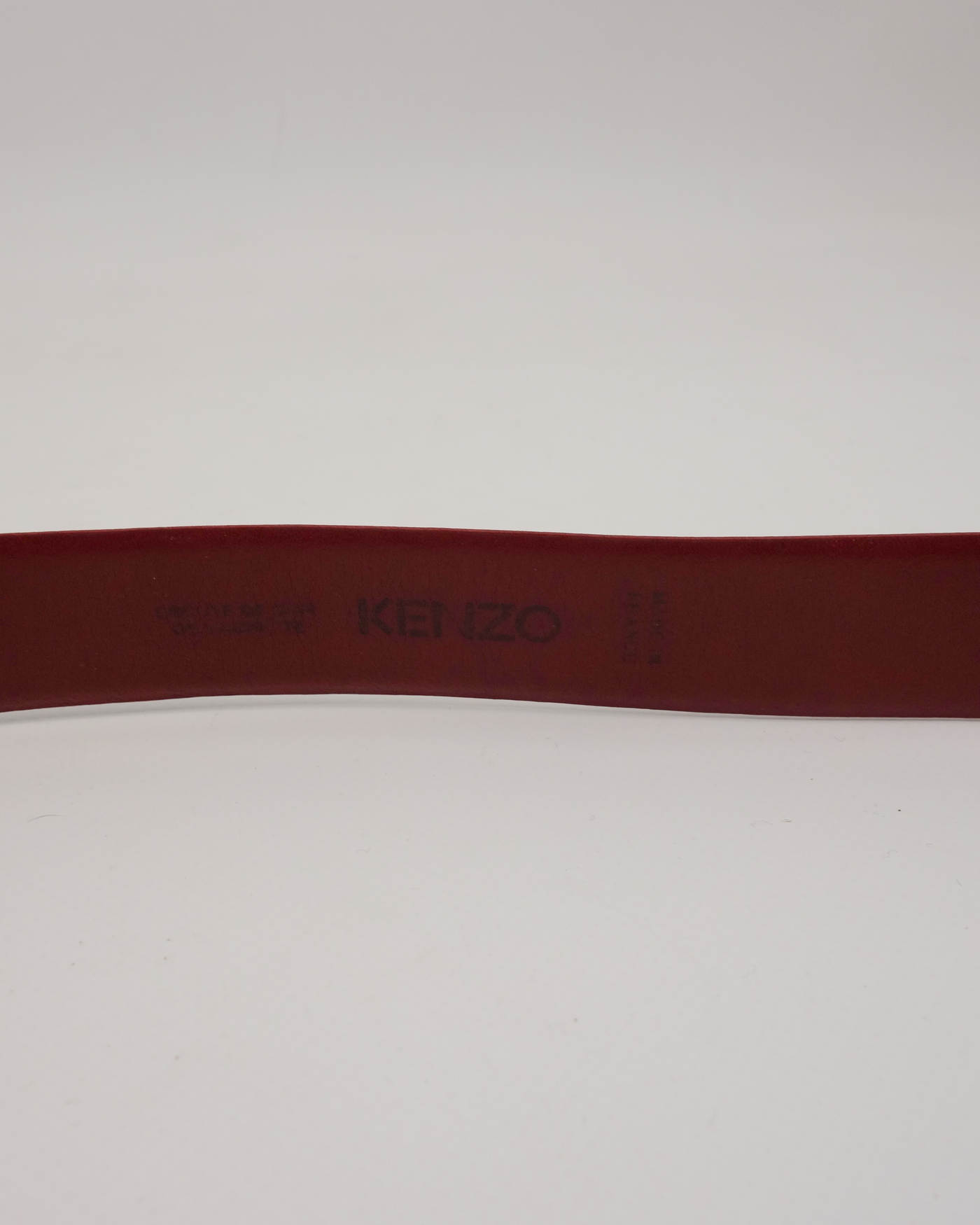 Kenzo Red Leather Thin Belt 1990's