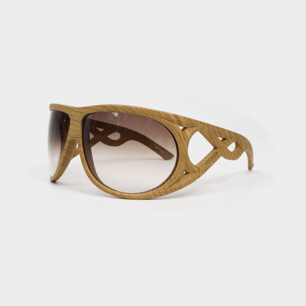 Diesel Wood Mask Sunglasses 2000's