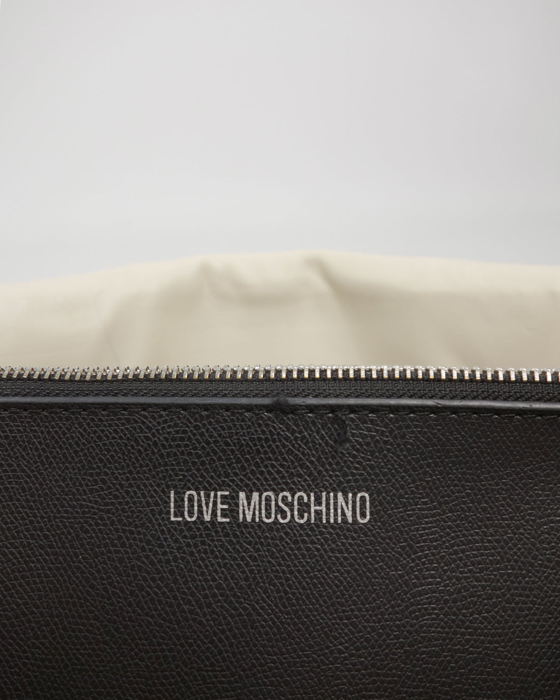 Moschino Black Leather Briefcase Bag 2000's