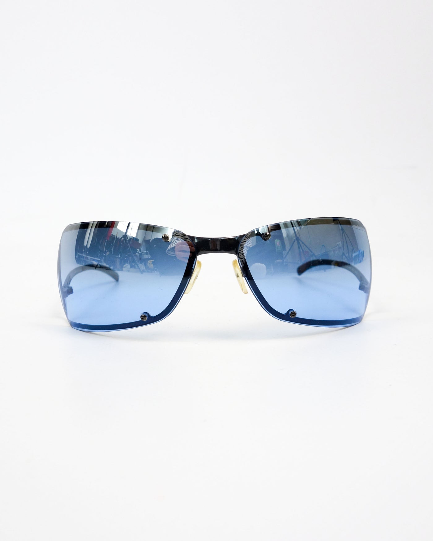 Diesel Cold-Frame Blue Smoked Sunglasses 2000's