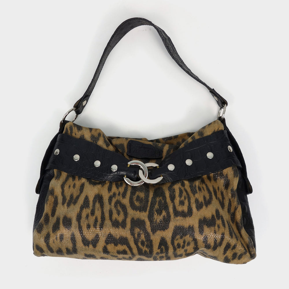 Cavalli Freedom Cheetah Print Leather Bag 2000's