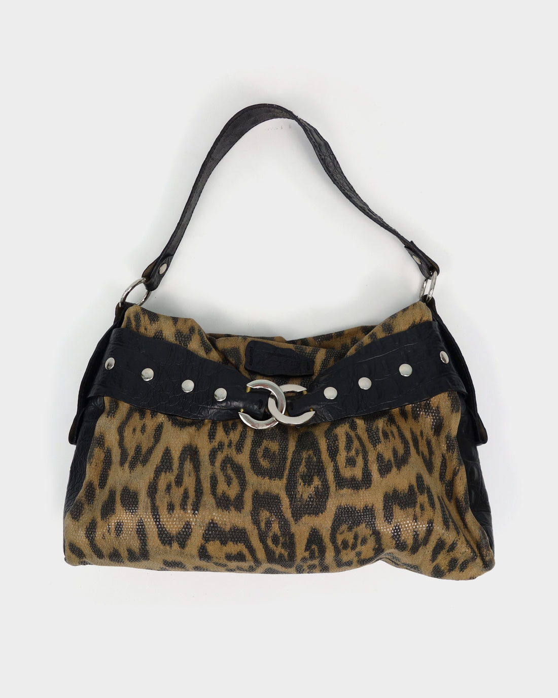 Cavalli Freedom Cheetah Print Leather Bag 2000's