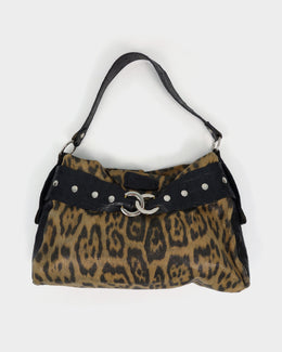 Cavalli Freedom Cheetah Print Leather Bag 2000's