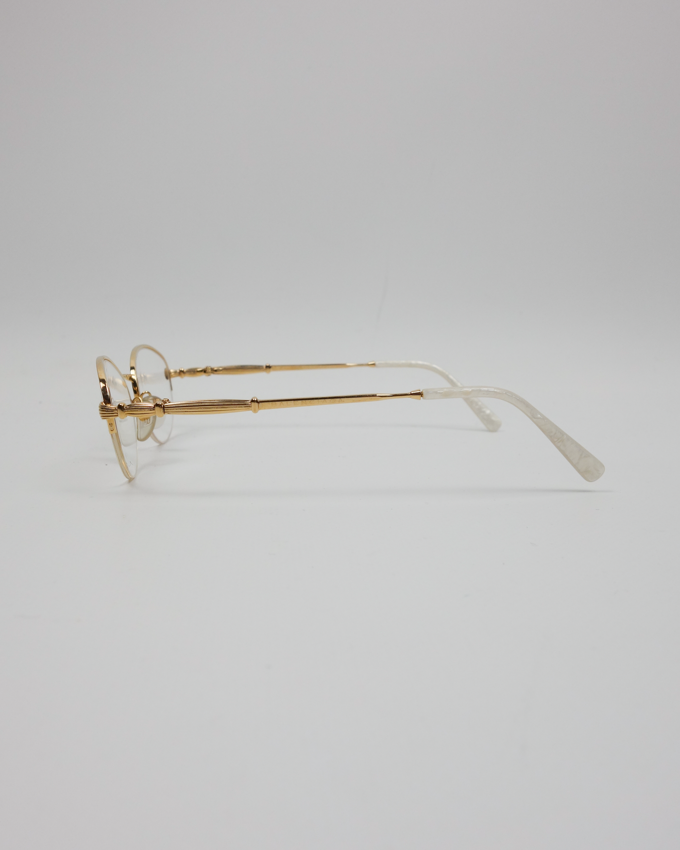 Balenciaga Golden And Marble Frame Glasses 1990's