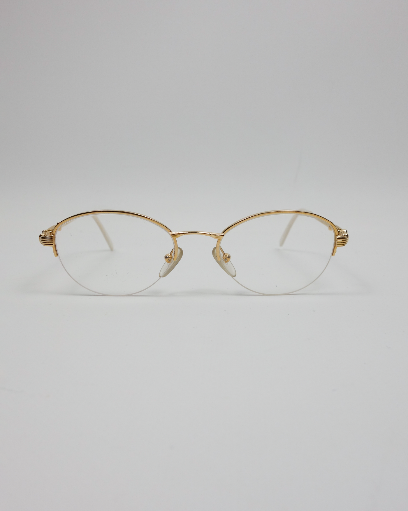 Balenciaga Golden And Marble Frame Glasses 1990's