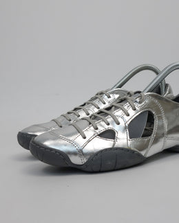 Marithé Francois Girbaud Metal Silver Opened Shoes 2000's