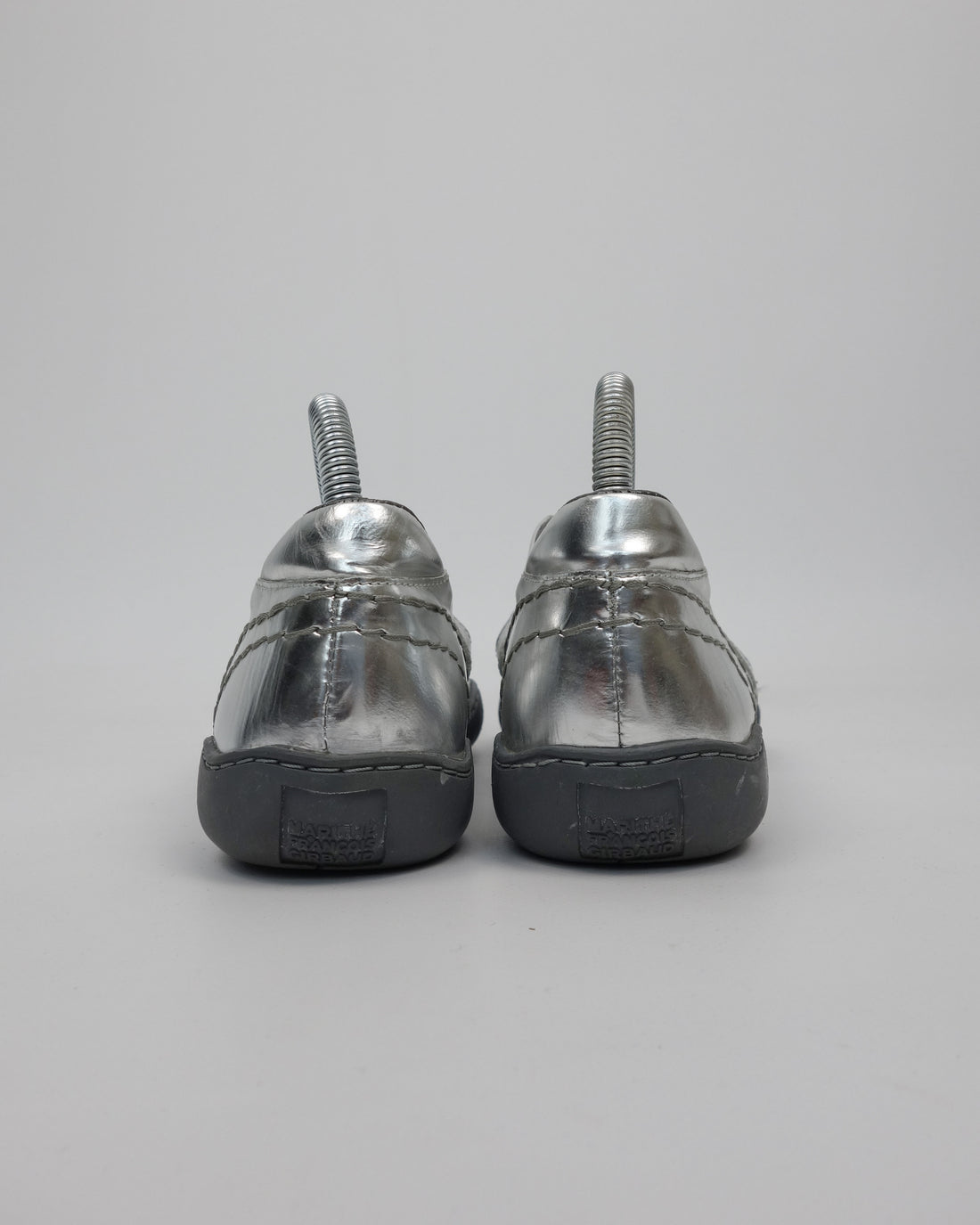 Marithé Francois Girbaud Metal Silver Opened Shoes 2000's