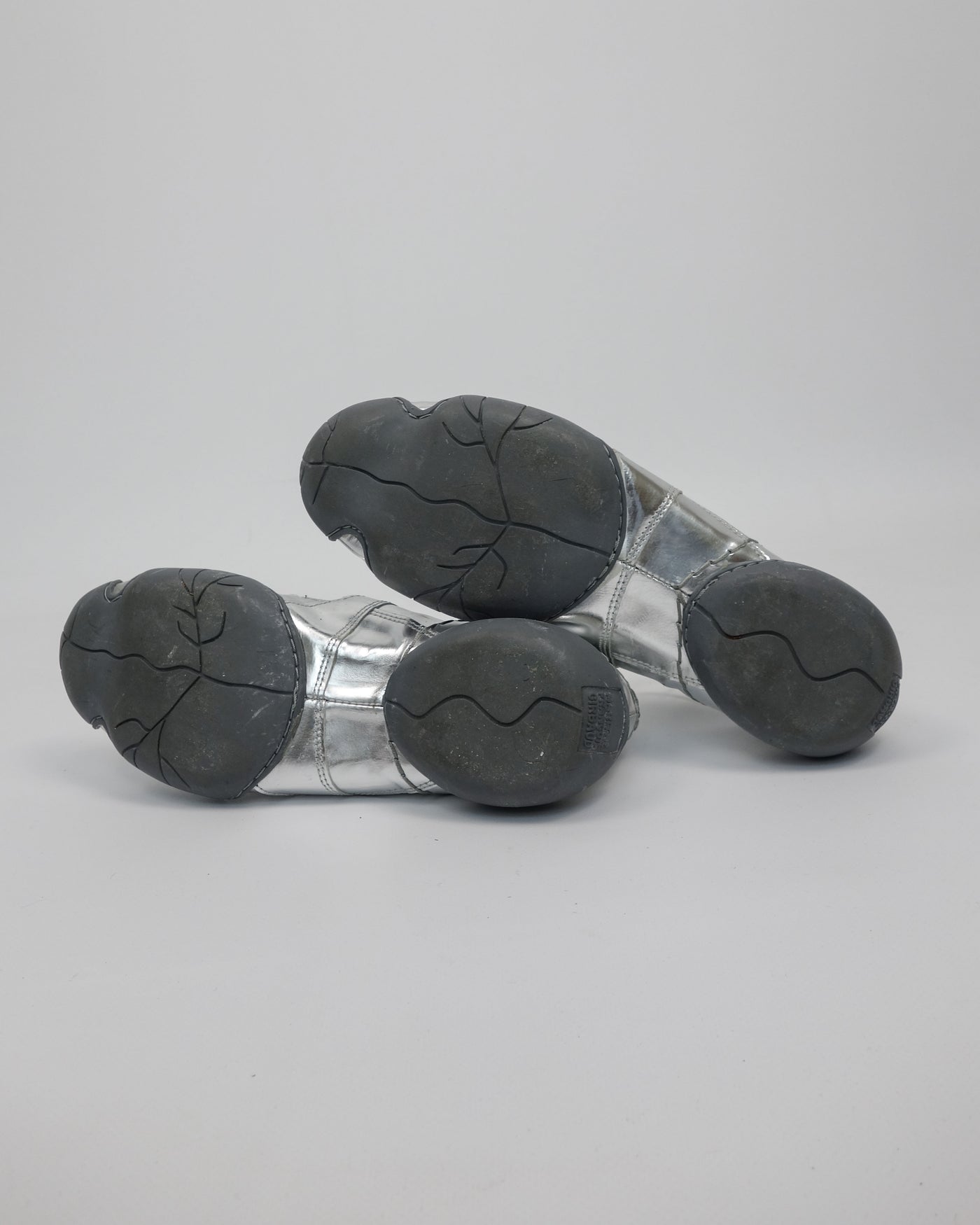 Marithé Francois Girbaud Metal Silver Opened Shoes 2000's