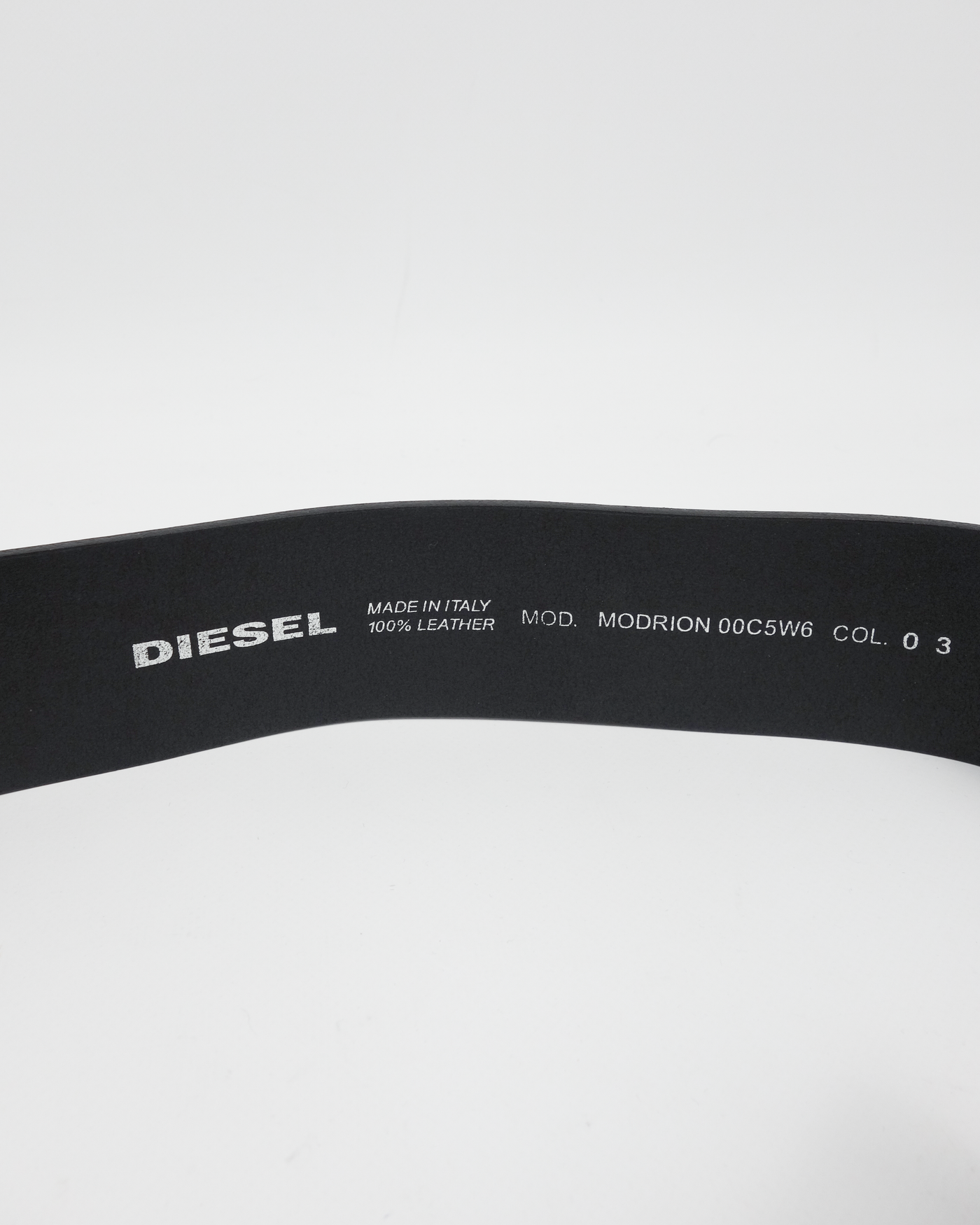 Diesel "Modrion" Black Leather Belt 2000's
