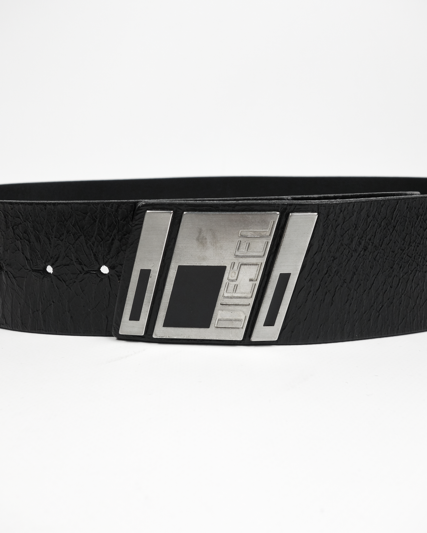 Diesel "Modrion" Black Leather Belt 2000's