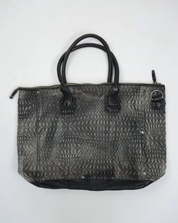 Diesel 3D Faded Denim + Leather Wide Bag 1990's