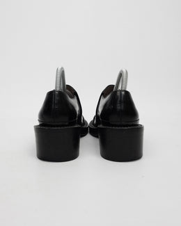 Marni Black Leather Loafer Shoes 2000's