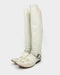 Marithé Francois Girbaud White Leather Country Boots 2000's - Vintagetts