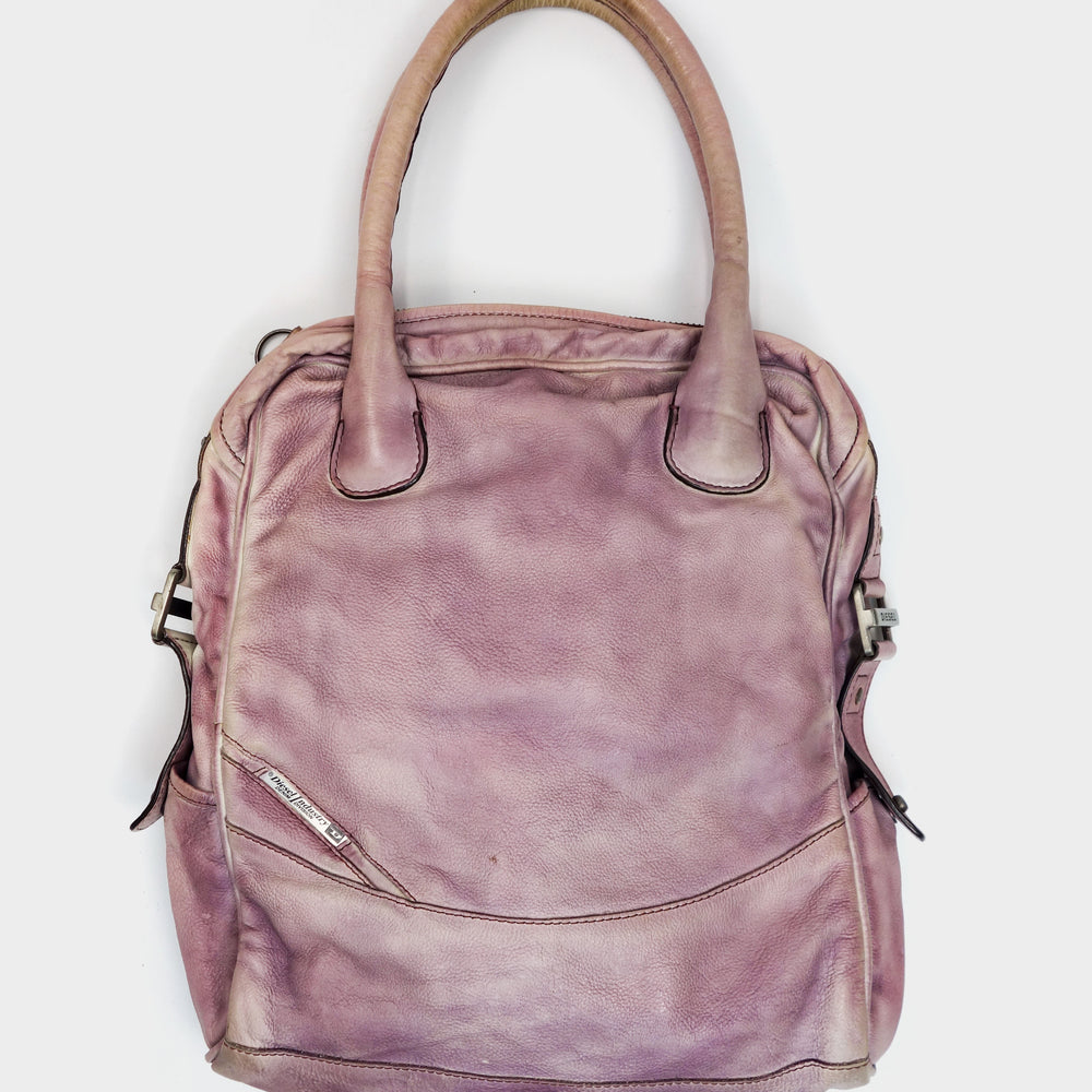 Diesel Faded Purple Soft Leather Bag 2000's