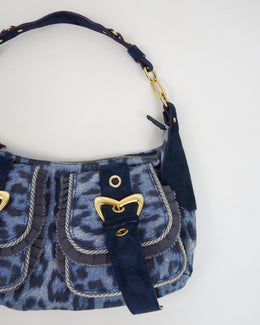 Roberto Cavalli Freedom Blue Cheetah Bag 2000's